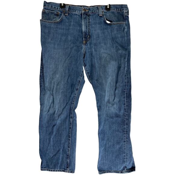 Eddie Bauer Jeans Mens Size 38 Blue Denim Straight Legn100% Cotton Outdoor - Picture 1 of 5